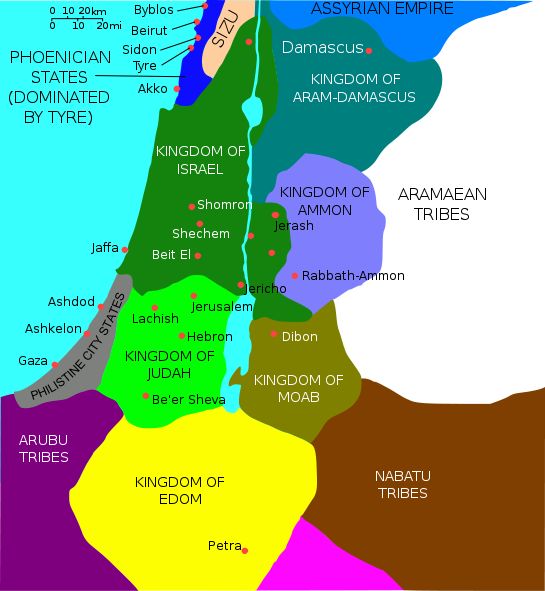 map Israel 830BC